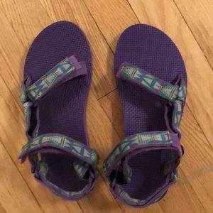 Teva purple and blue women’s sandals